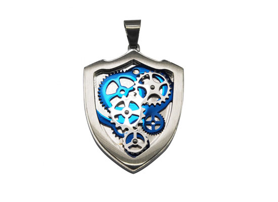 Gear Shield Pendant（Stainless Steel)