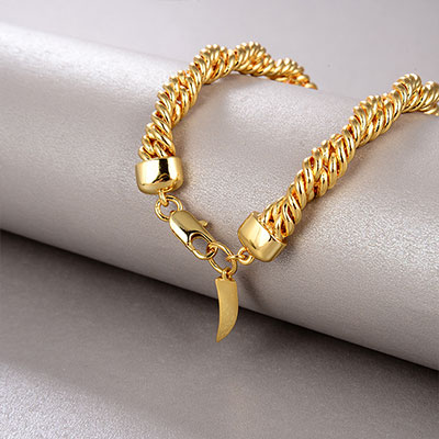 gold plated rope chain