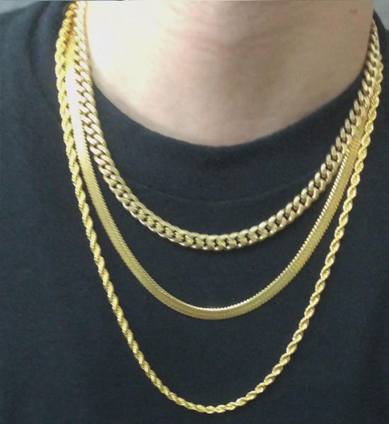 18k gold Hip hop chain
