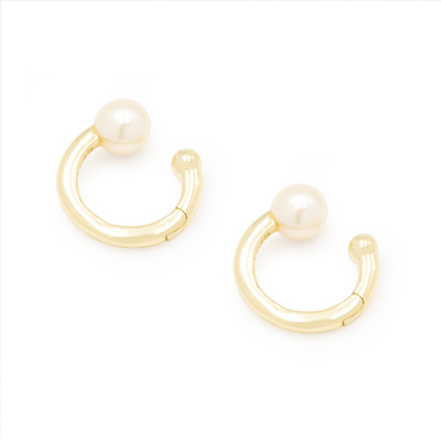 natural pearl earrings silver gold plated