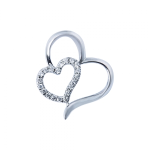 Colgante de plata del encanto del diseño del corazón para las mujeres