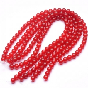 Venta al por mayor Red Chalcedony Loose Gemstone Beads