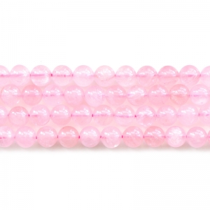 Cuentas de cuarzo rosa natural Cristal rosa