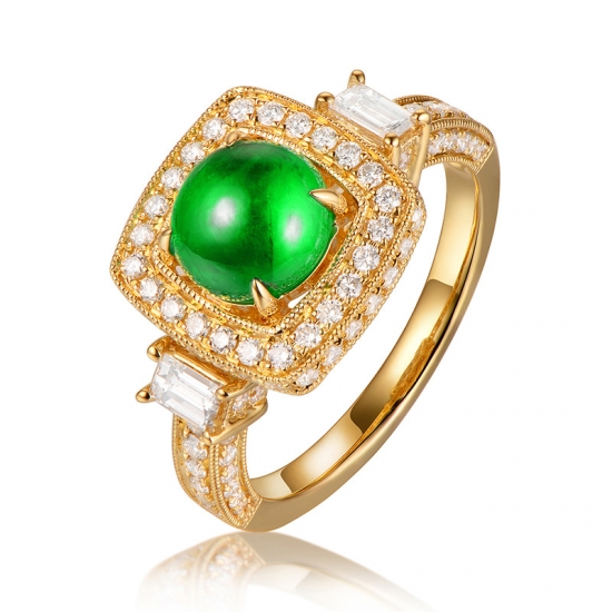 18K Gold Emerald Fine Jewelry