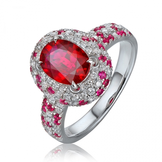 Pigeon Blood Red Ruby Ring
