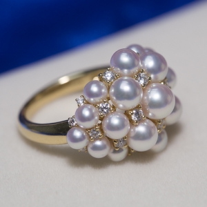 joyería de perlas de las mujeres anillo