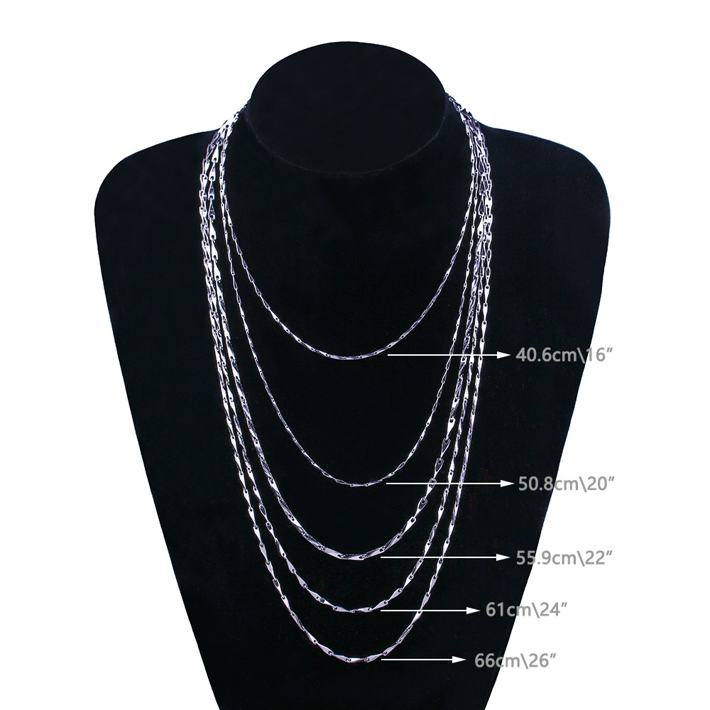 Sterling Silver Seeds Chain Necklace