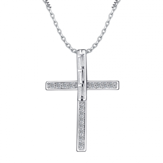 Silver Cross Chian Necklace