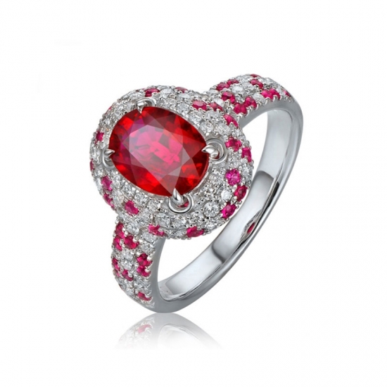 Pigeon Blood Red Ruby Ring