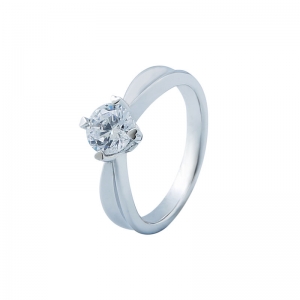 anillo de plata con joyas de diamantes blancos