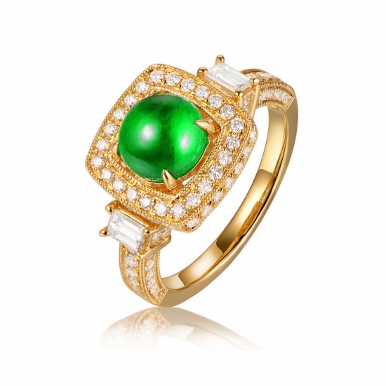 18K Gold Emerald Fine Jewelry