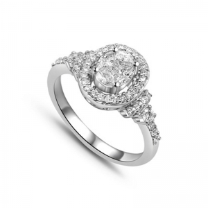 anillo de bodas de diamante de la mujer