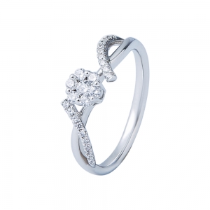 anillo de bodas de plata de moda única