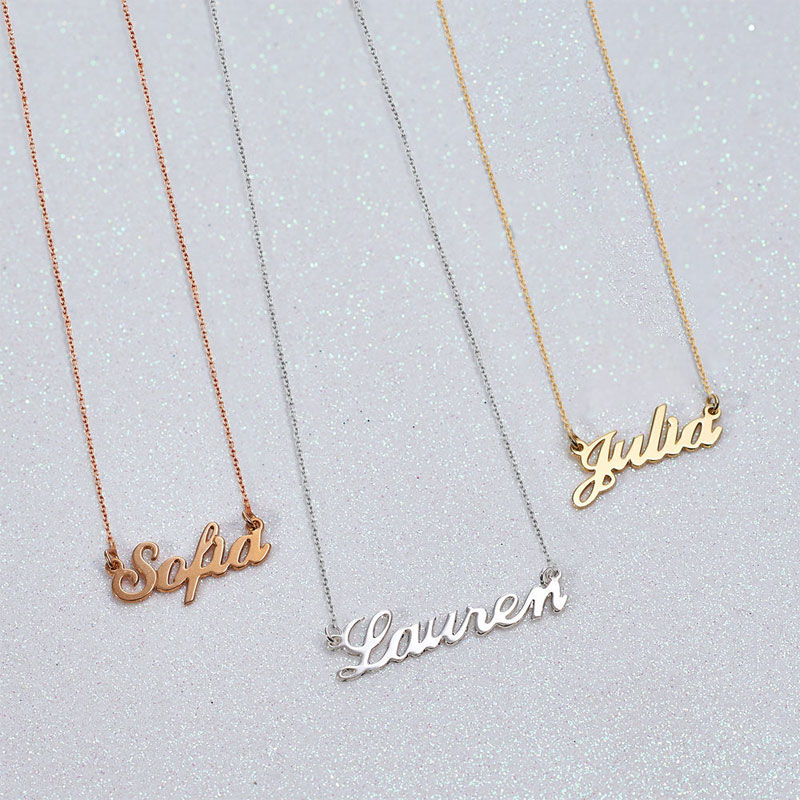 name pendant necklace