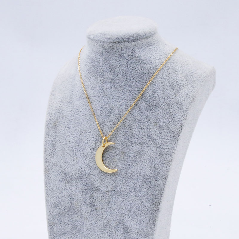 half moon necklace sterling silver