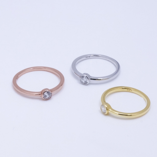 sterling silver gold plated rings