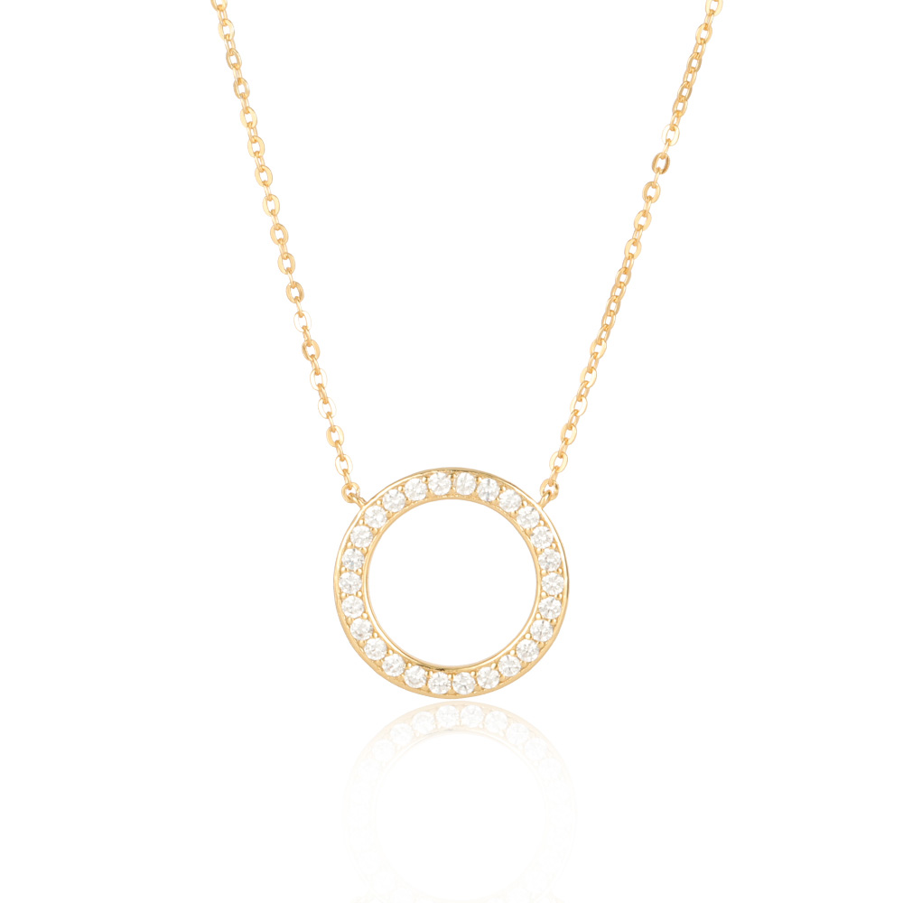 Circle Silver Pendant Necklace