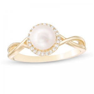 anillo de compromiso de perla infinita
