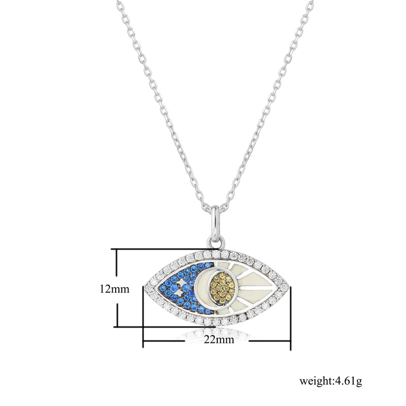 eye protection necklace silver