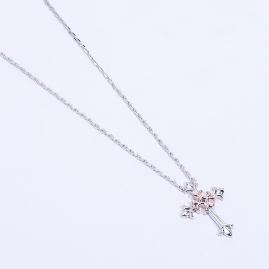 cross necklace womens silver