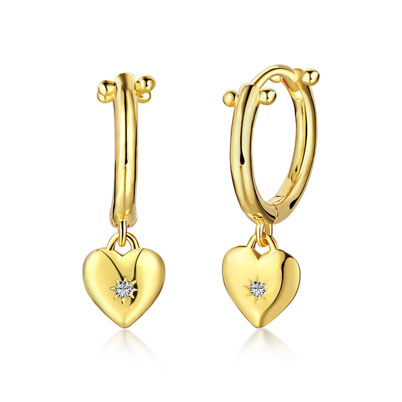 love heart hoop earrings
