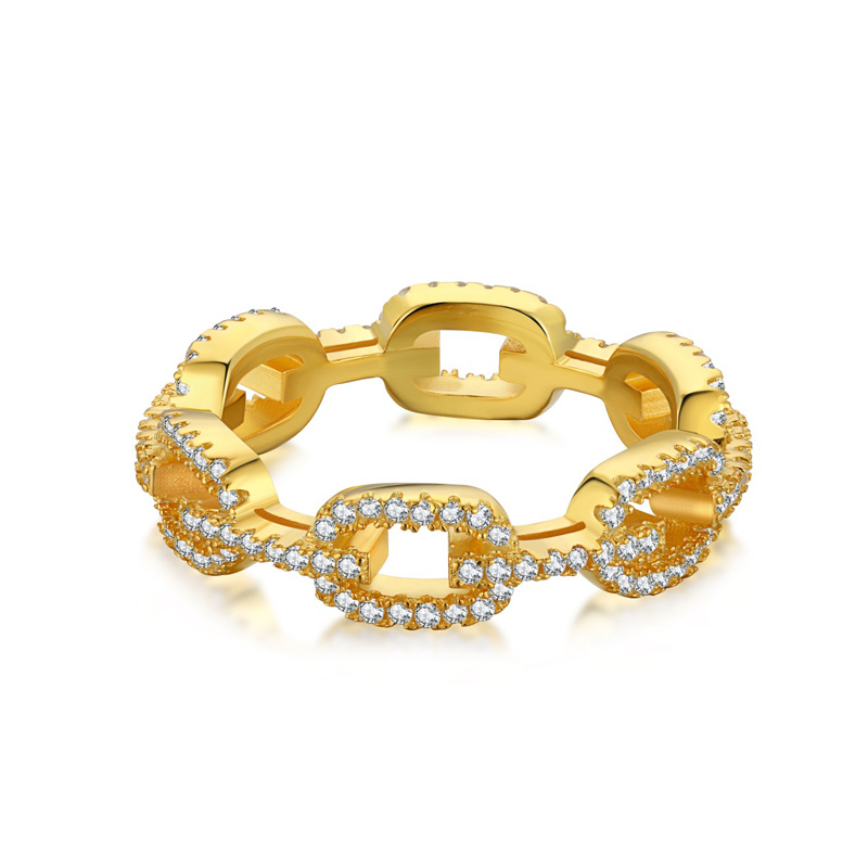 chain link ring gold