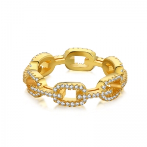anillo de eslabones de cadena de oro
