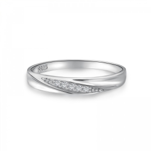 anillos de boda de plata esterlina para ella