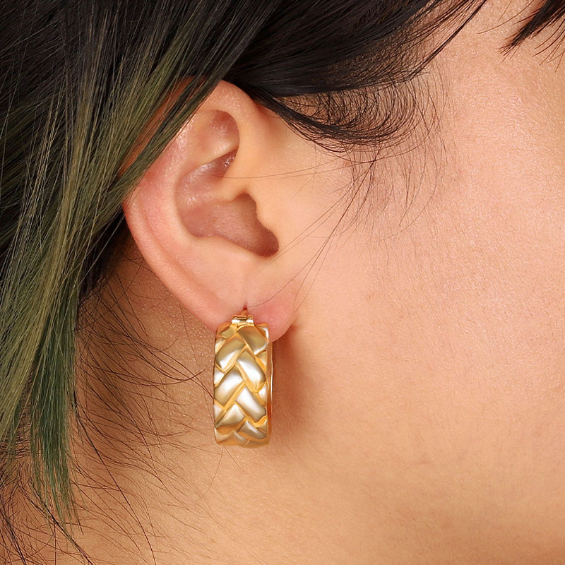 textured hoop earrings