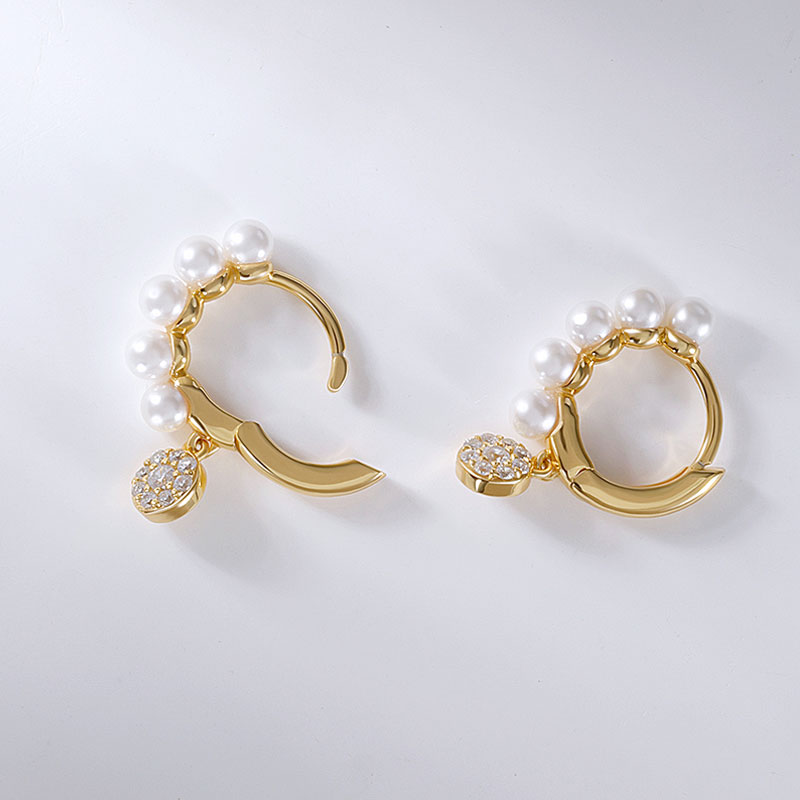 pearl diamond dangle earrings