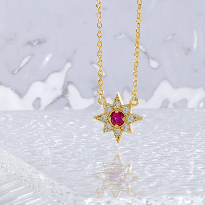 eight pointed star necklace