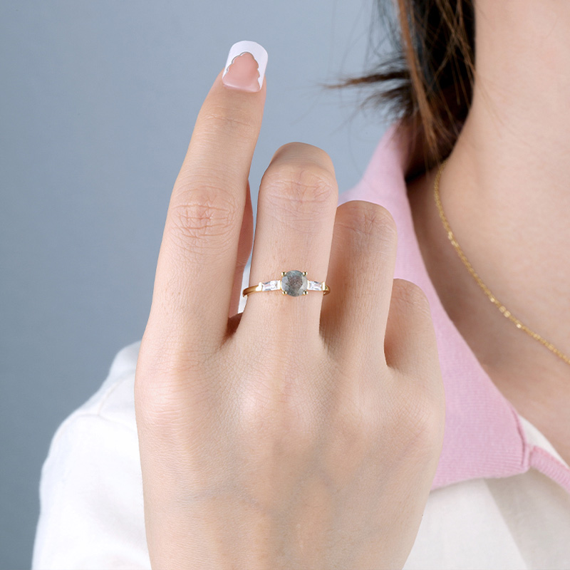 labradorite engagement ring